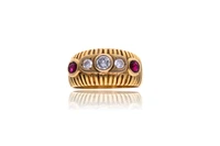 Anello con diamanti e rubini - Asta Preziosi Anello con diamanti e rubini - Asta Preziosi
