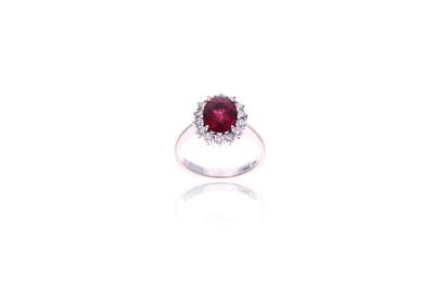 Anello con diamanti e tormalina - Asta Preziosi Anello con diamanti e tormalina - Asta Preziosi
