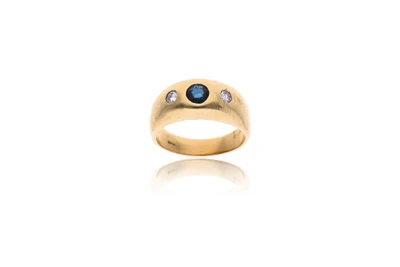 Anello con diamanti e zaffiro - Asta Preziosi Anello con diamanti e zaffiro - Asta Preziosi