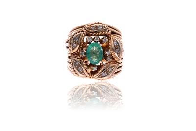 Anello con smeraldo e diamanti - Asta Preziosi Anello con smeraldo e diamanti - Asta Preziosi