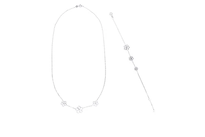 Demi-parure, collana e bracciale in oro bianco - Asta Preziosi Demi-parure, collana e bracciale in oro bianco - Asta Preziosi
