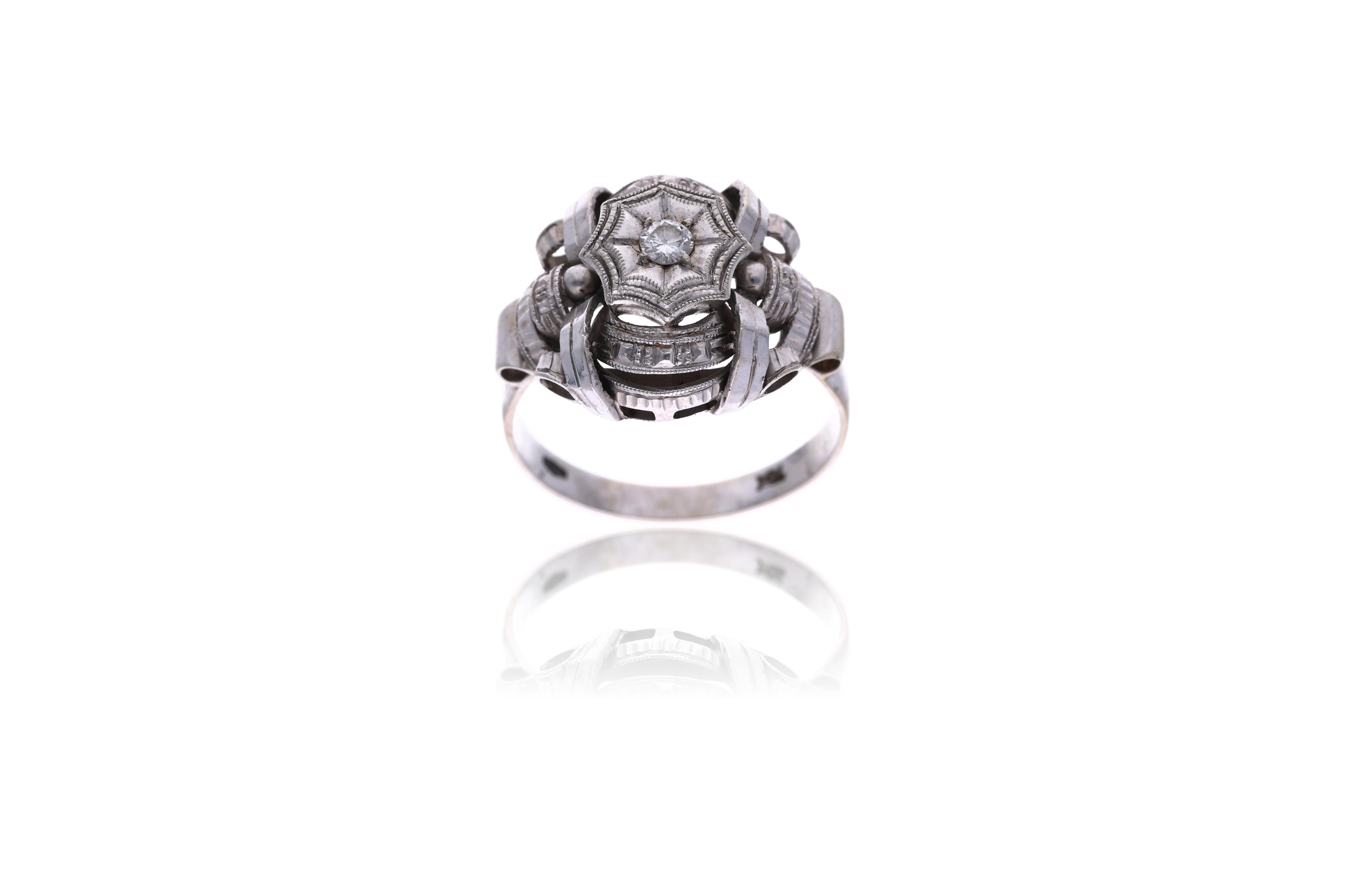 Anello con diamante - Asta Preziosi