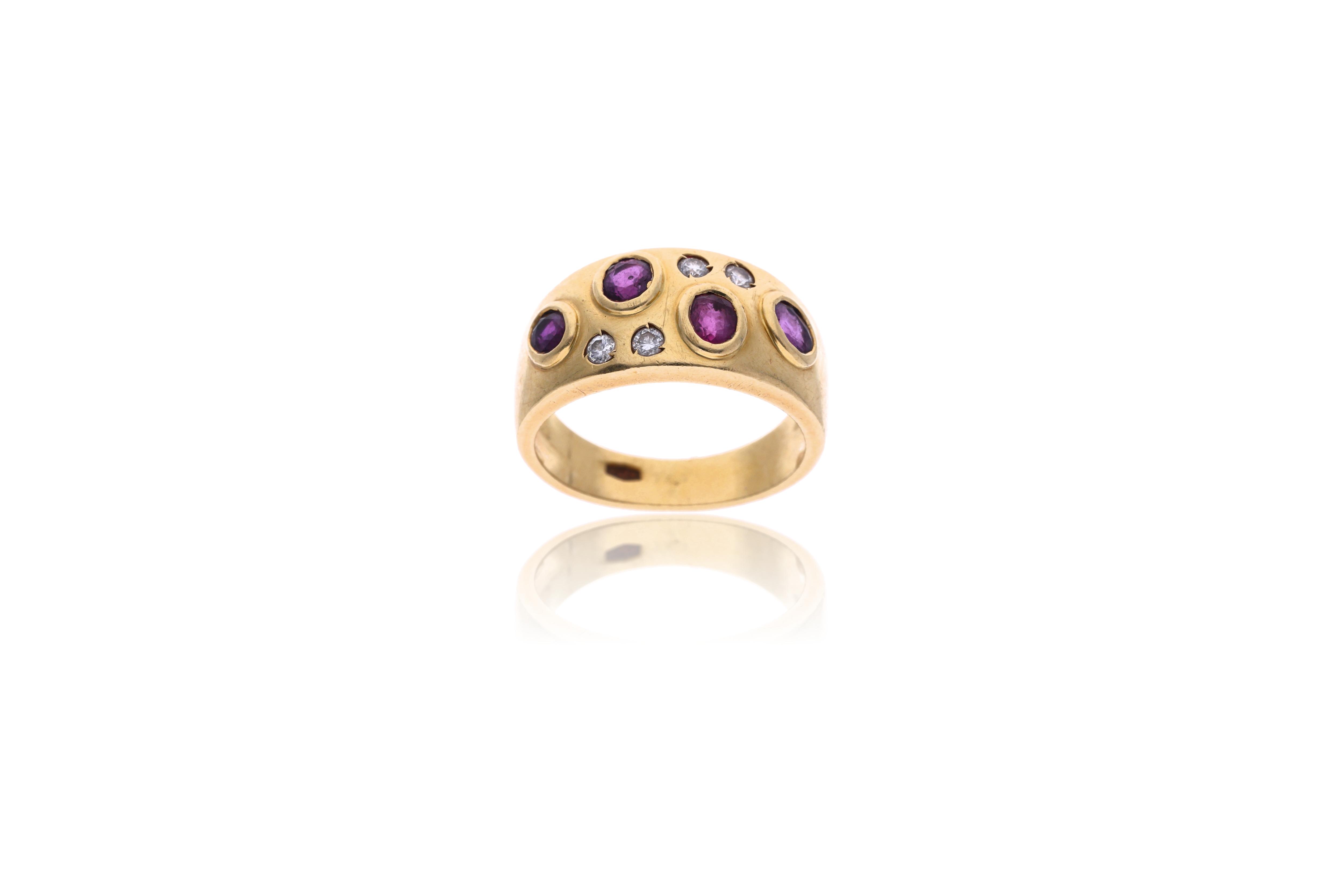 Anello con diamanti e rubini - Asta Preziosi