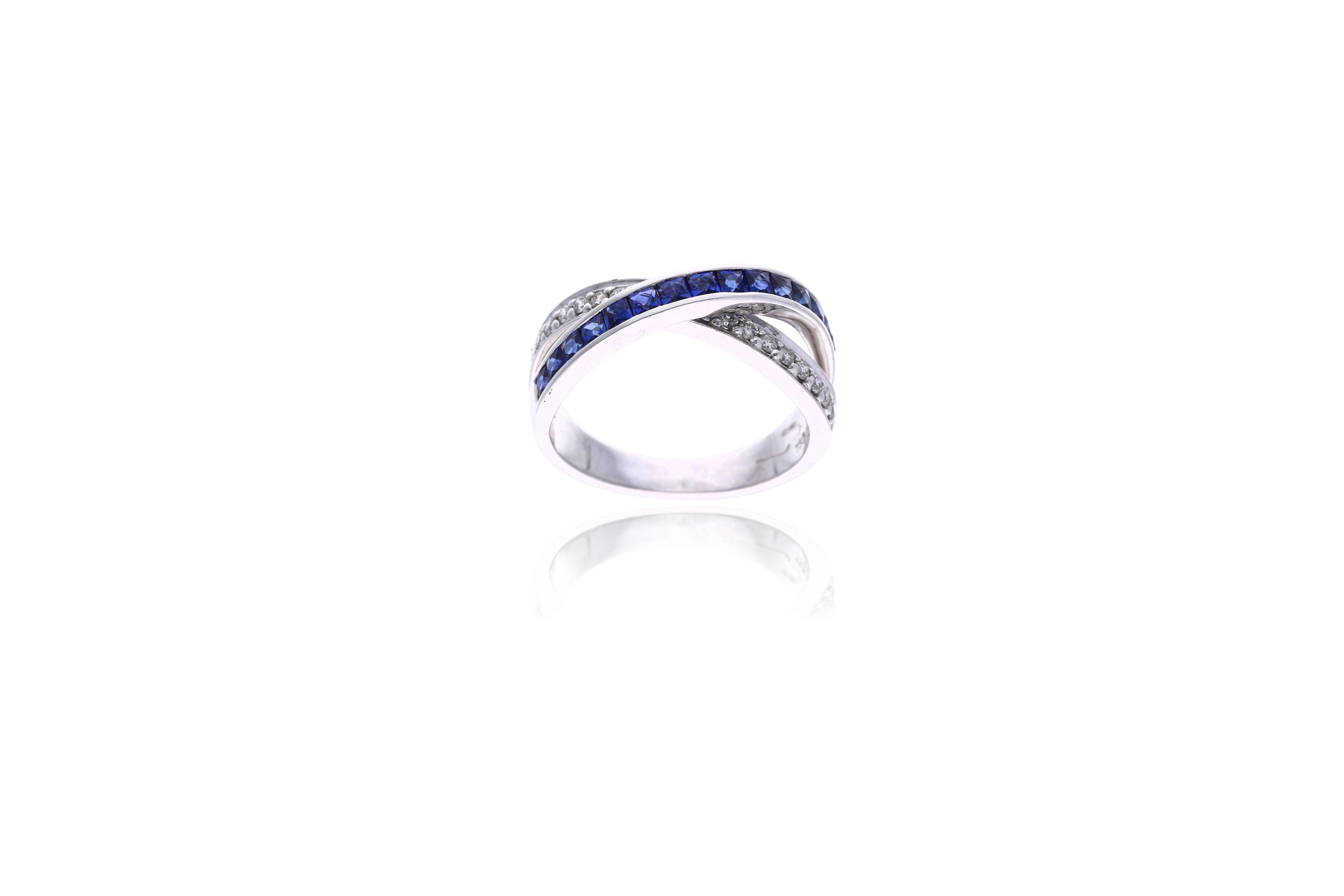 Anello con diamanti e zaffiri - Asta Preziosi