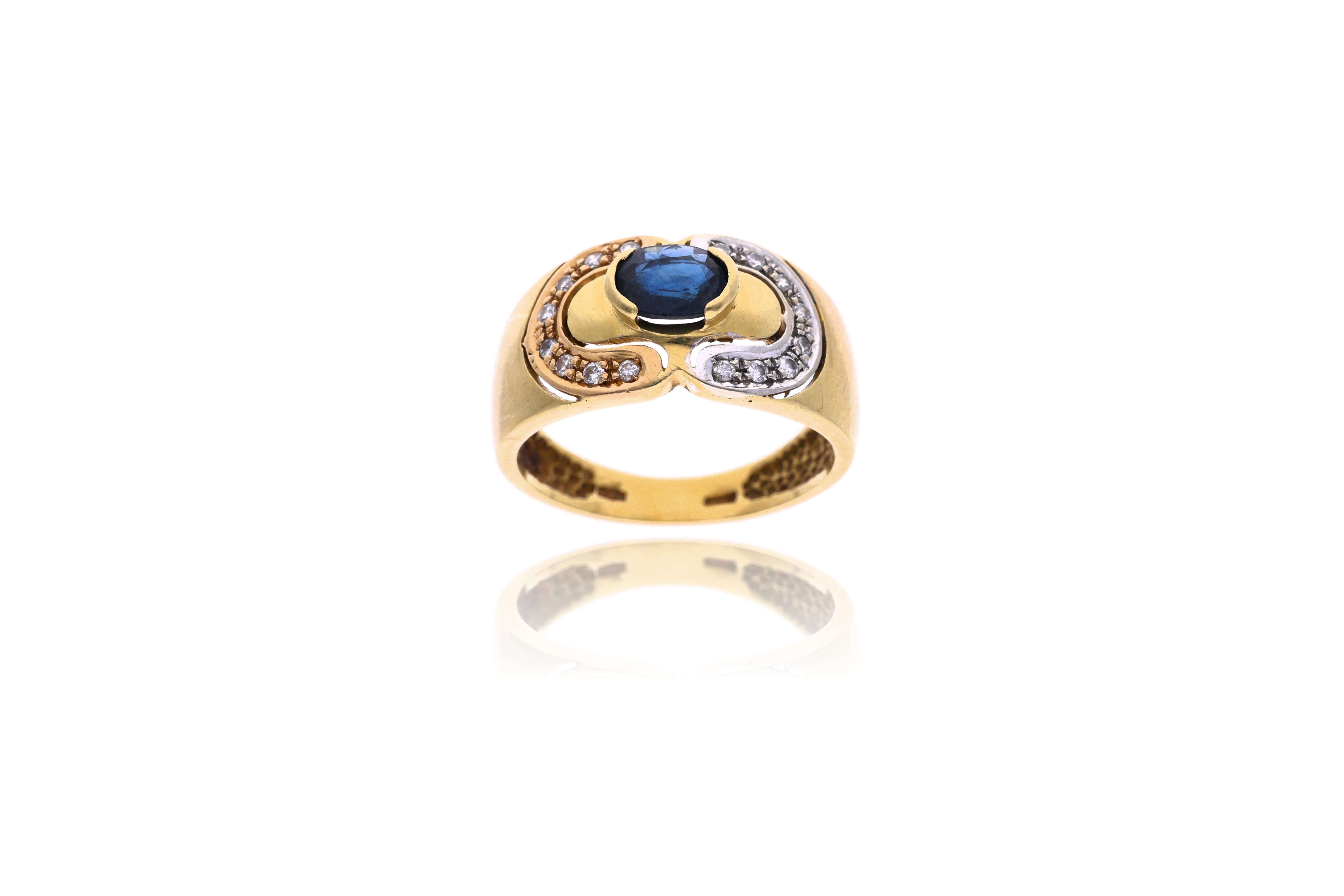 Anello con zaffiro e diamanti - Asta Preziosi