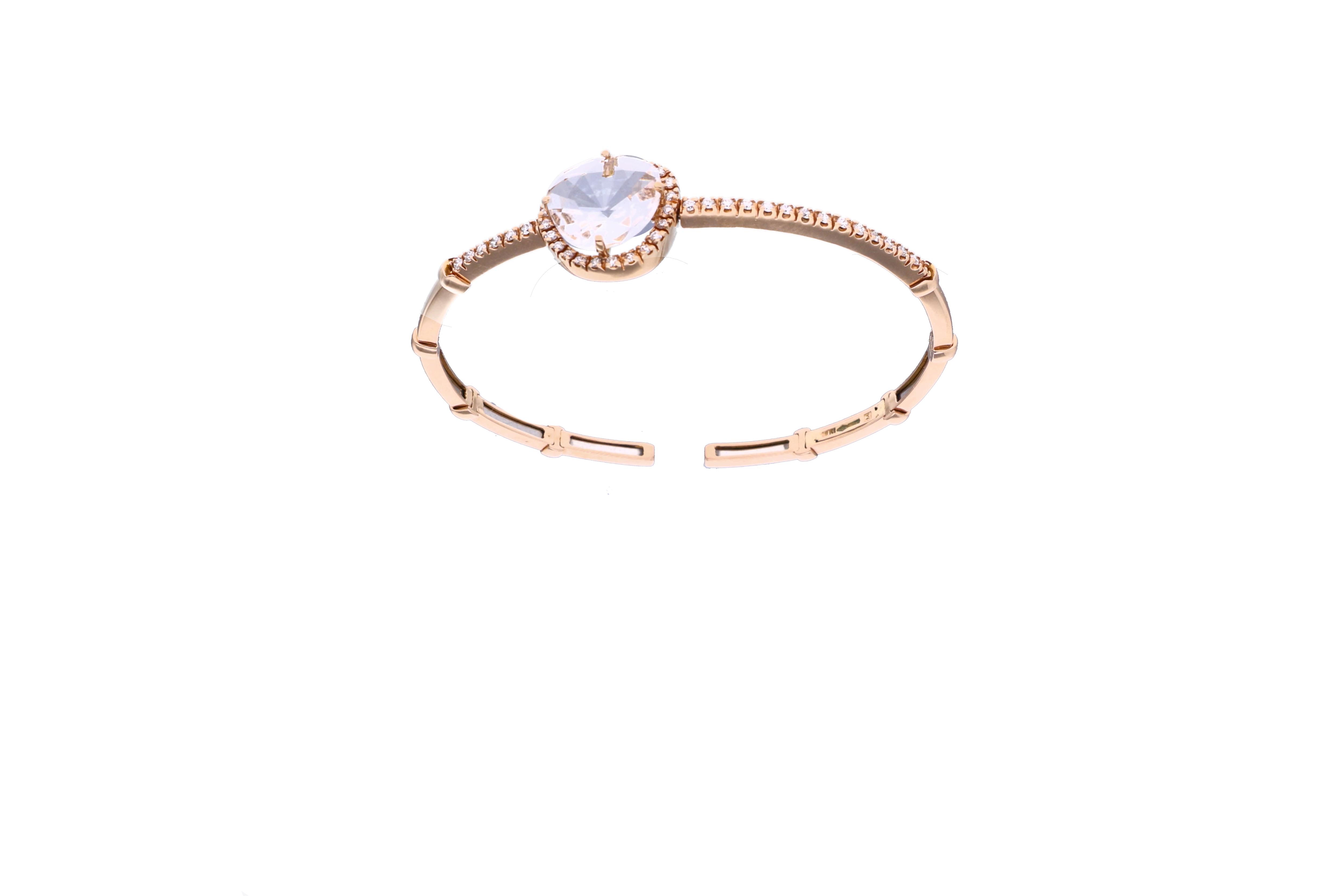 Bracciale con quarzo e diamanti - Asta Preziosi