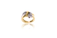 Anello a forma di fiocco con diamanti - Asta Preziosi Anello a forma di fiocco con diamanti - Asta Preziosi
