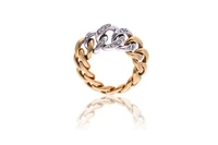Anello a groumette con diamanti - Asta Preziosi Anello a groumette con diamanti - Asta Preziosi