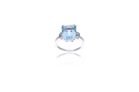 Anello con acquamarina e diamanti - Asta Preziosi Anello con acquamarina e diamanti - Asta Preziosi