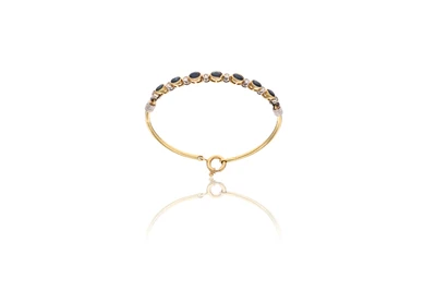 Bracciale semirigido con diamanti e zaffiri - Asta Preziosi Bracciale semirigido con diamanti e zaffiri - Asta Preziosi