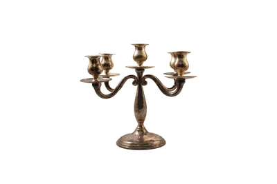 Candelabro a cinque fiamme in argento - Asta Preziosi Candelabro a cinque fiamme in argento - Asta Preziosi