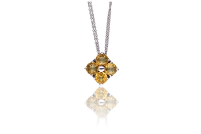 Collana con pietre in oro bianco - Asta Preziosi