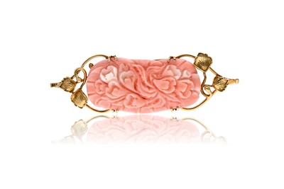 Spilla con corallo - Asta Preziosi