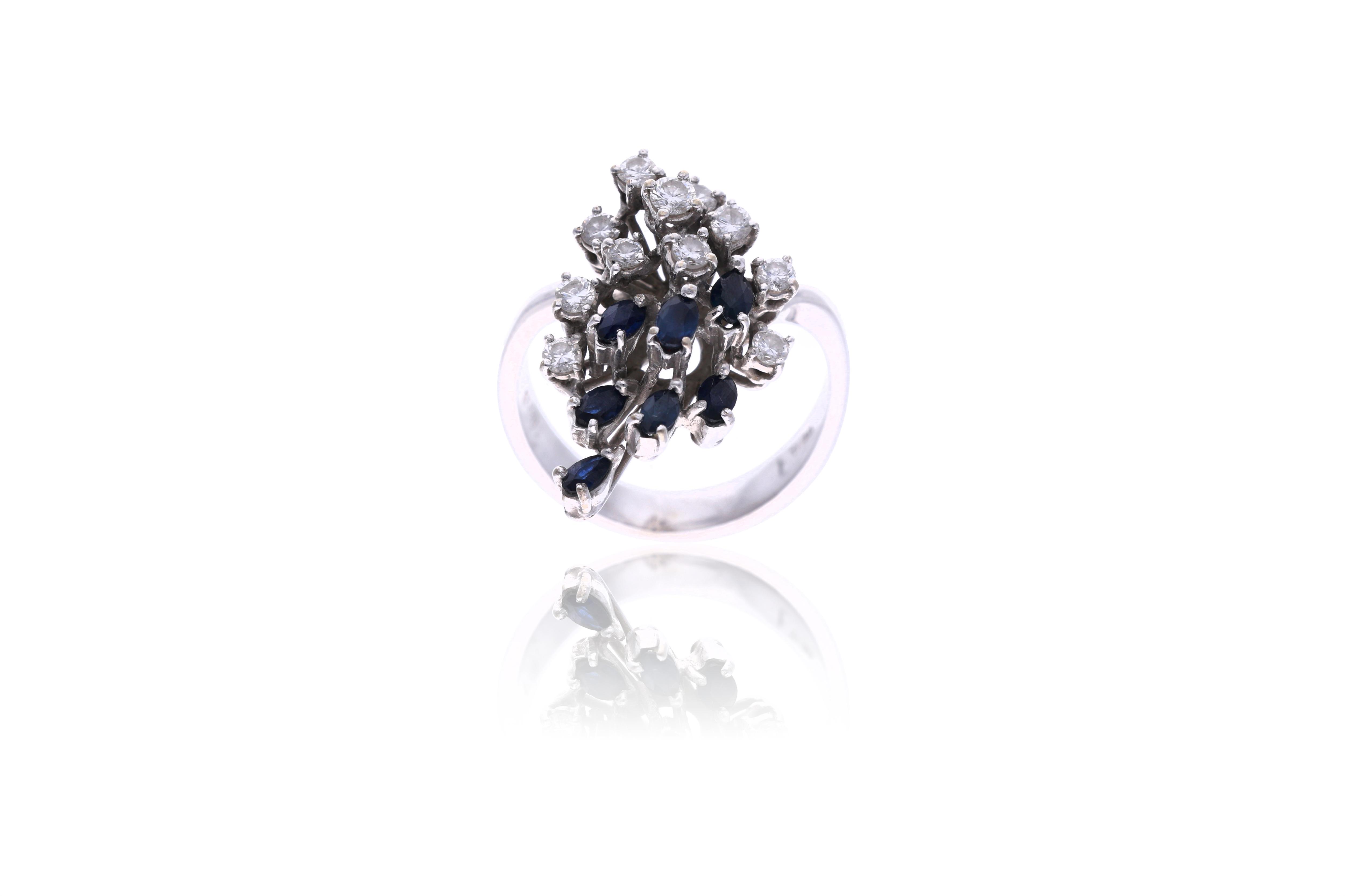 Anello con diamanti e zaffiri - Asta Preziosi