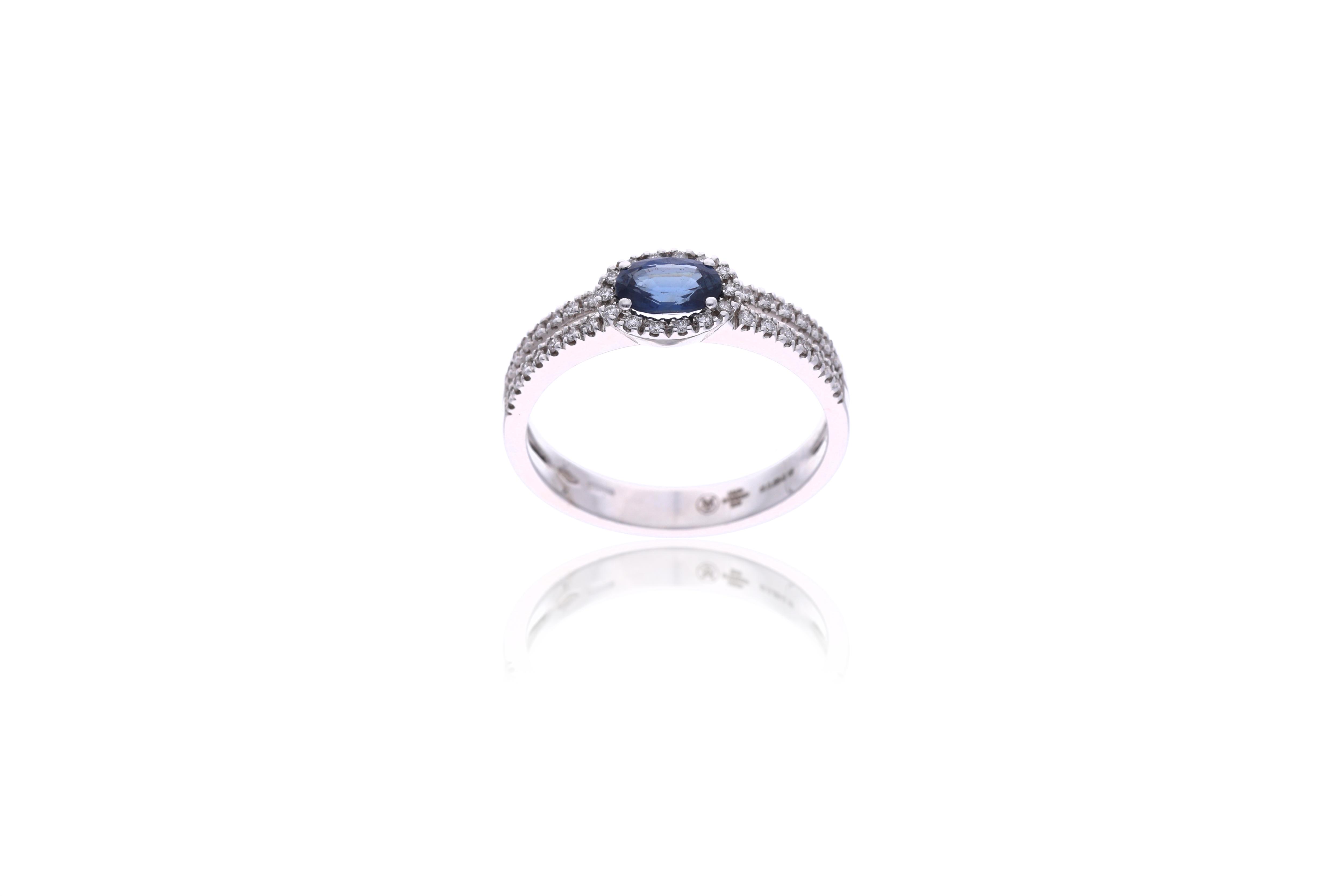 Anello con zaffiro e diamanti - Asta Preziosi