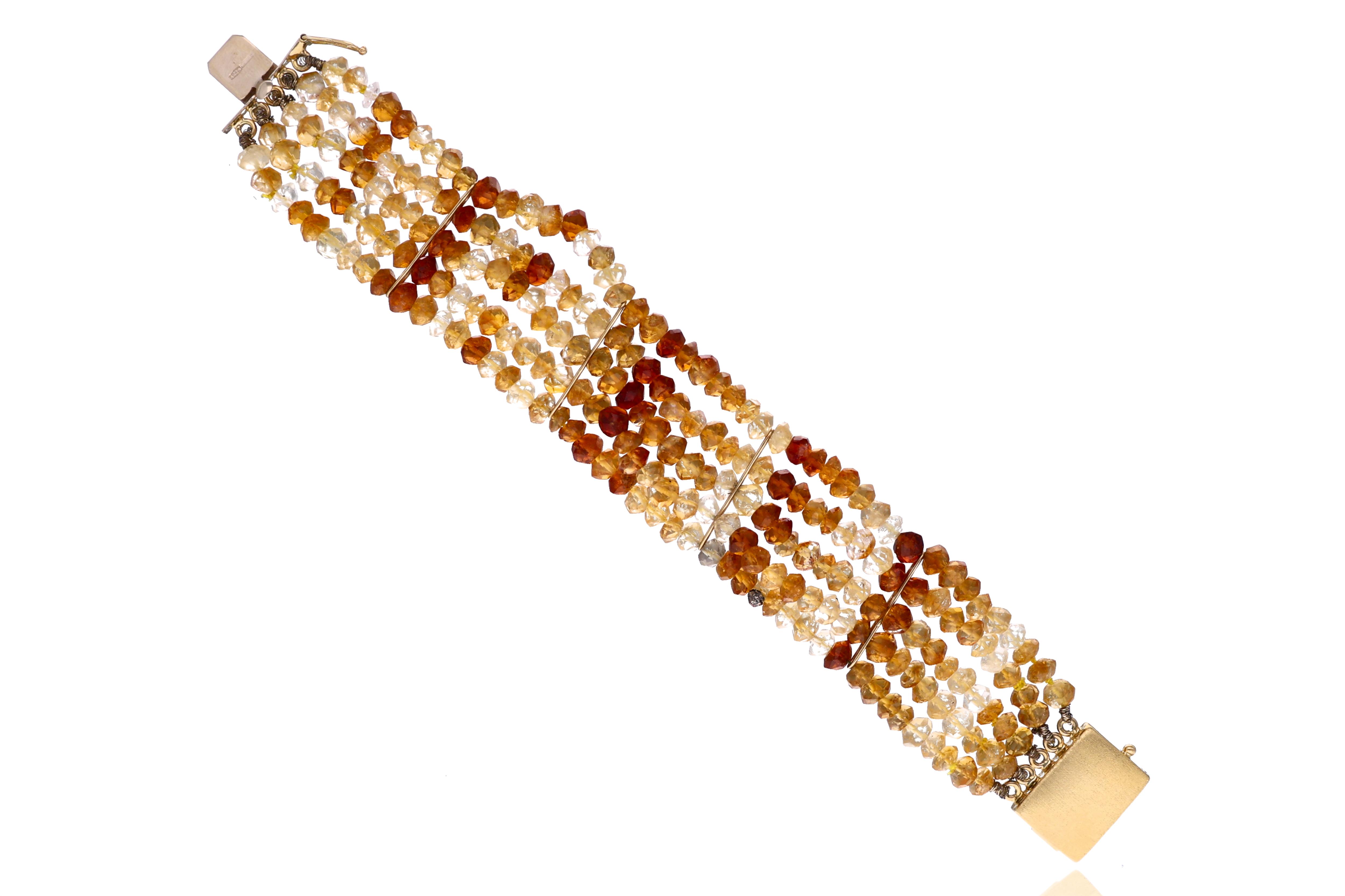Bracciale con quarzi citrini - Asta Preziosi