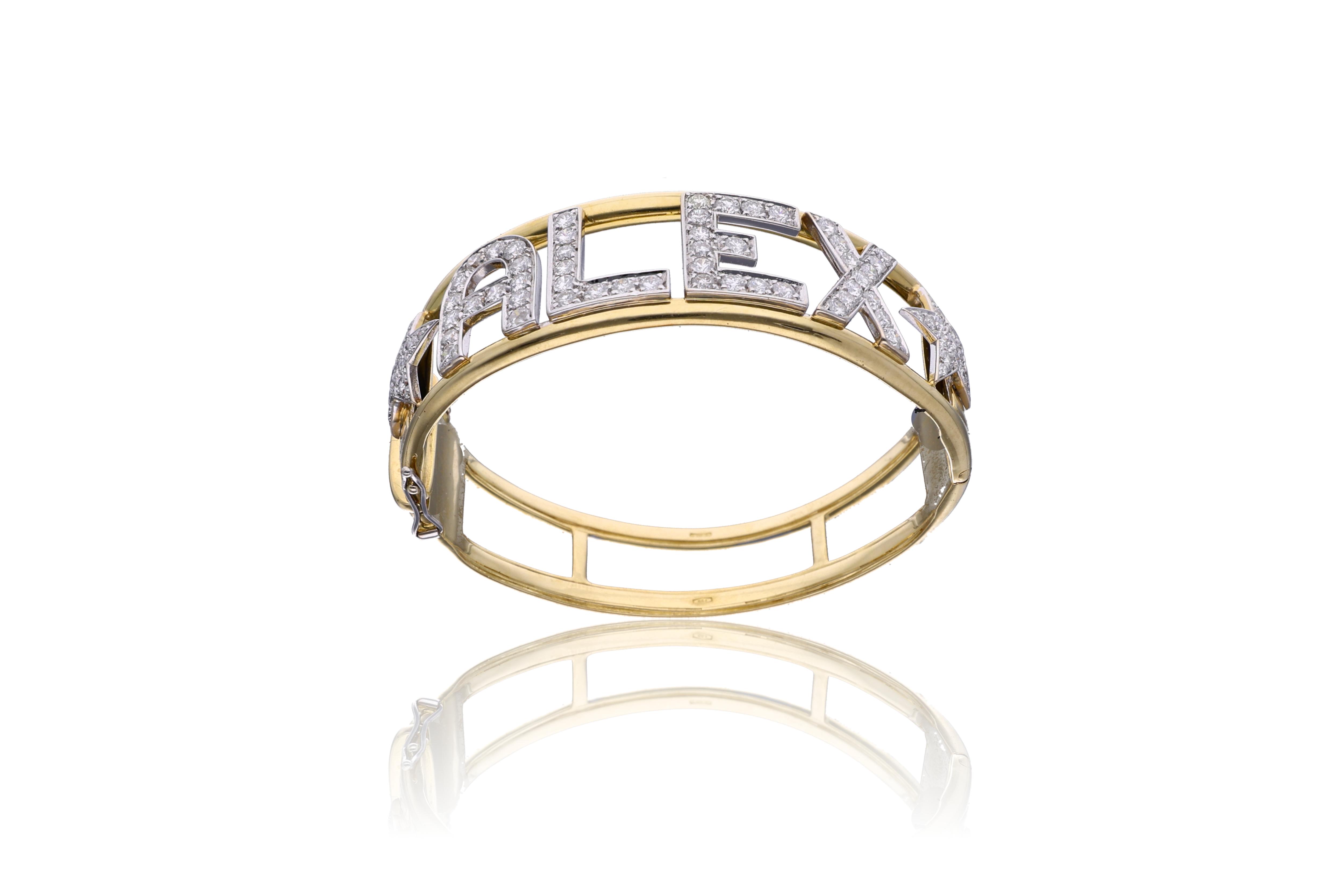 Bracciale rigido con diamanti - Asta Preziosi