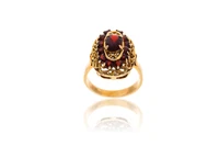 Anello con granati - Asta Preziosi