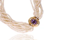 Collana di perle con ametista - Asta Preziosi Collana di perle con ametista - Asta Preziosi
