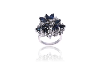 Anello con zaffiri e diamanti - Asta Preziosi Anello con zaffiri e diamanti - Asta Preziosi