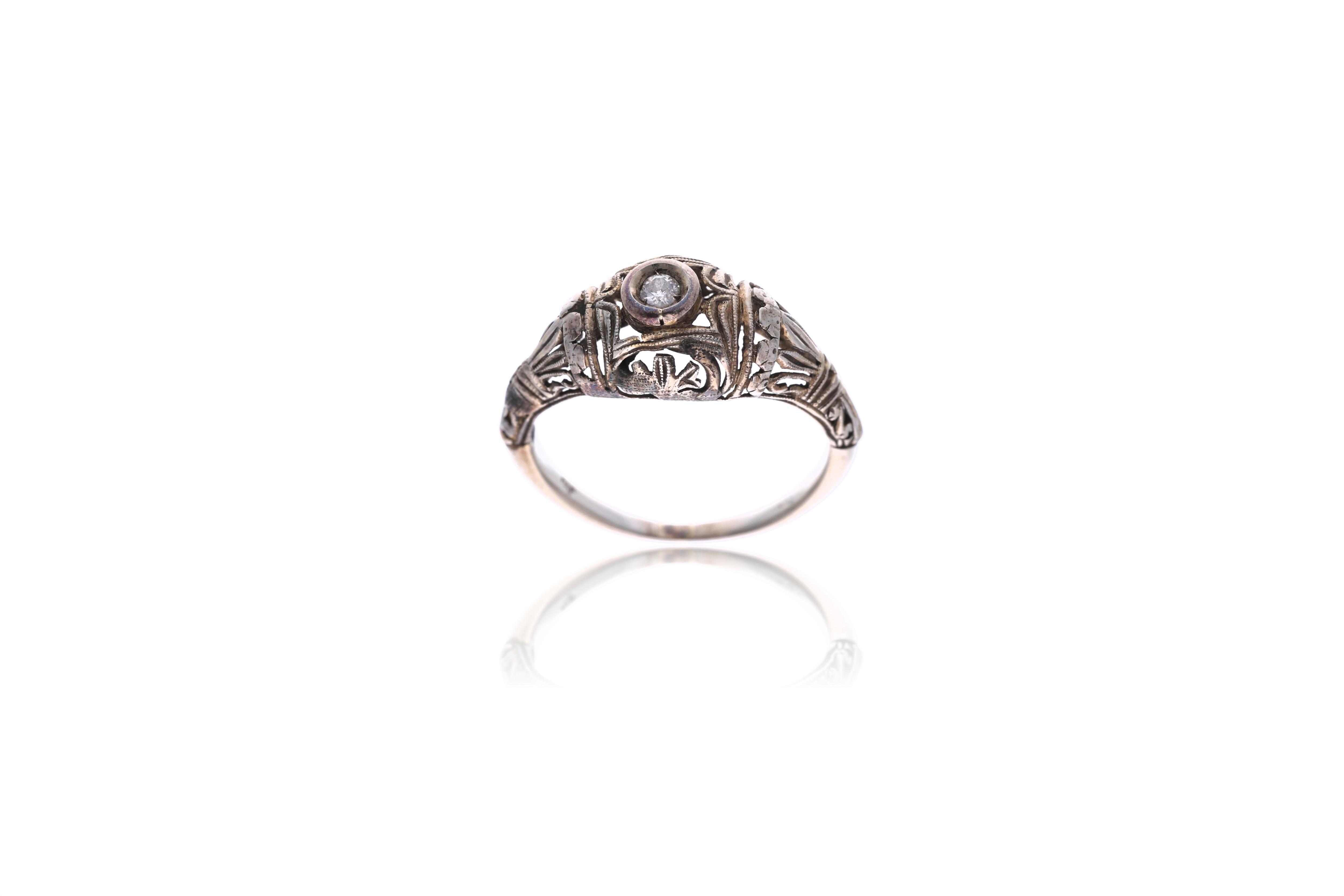 Anello con diamante - Asta Preziosi