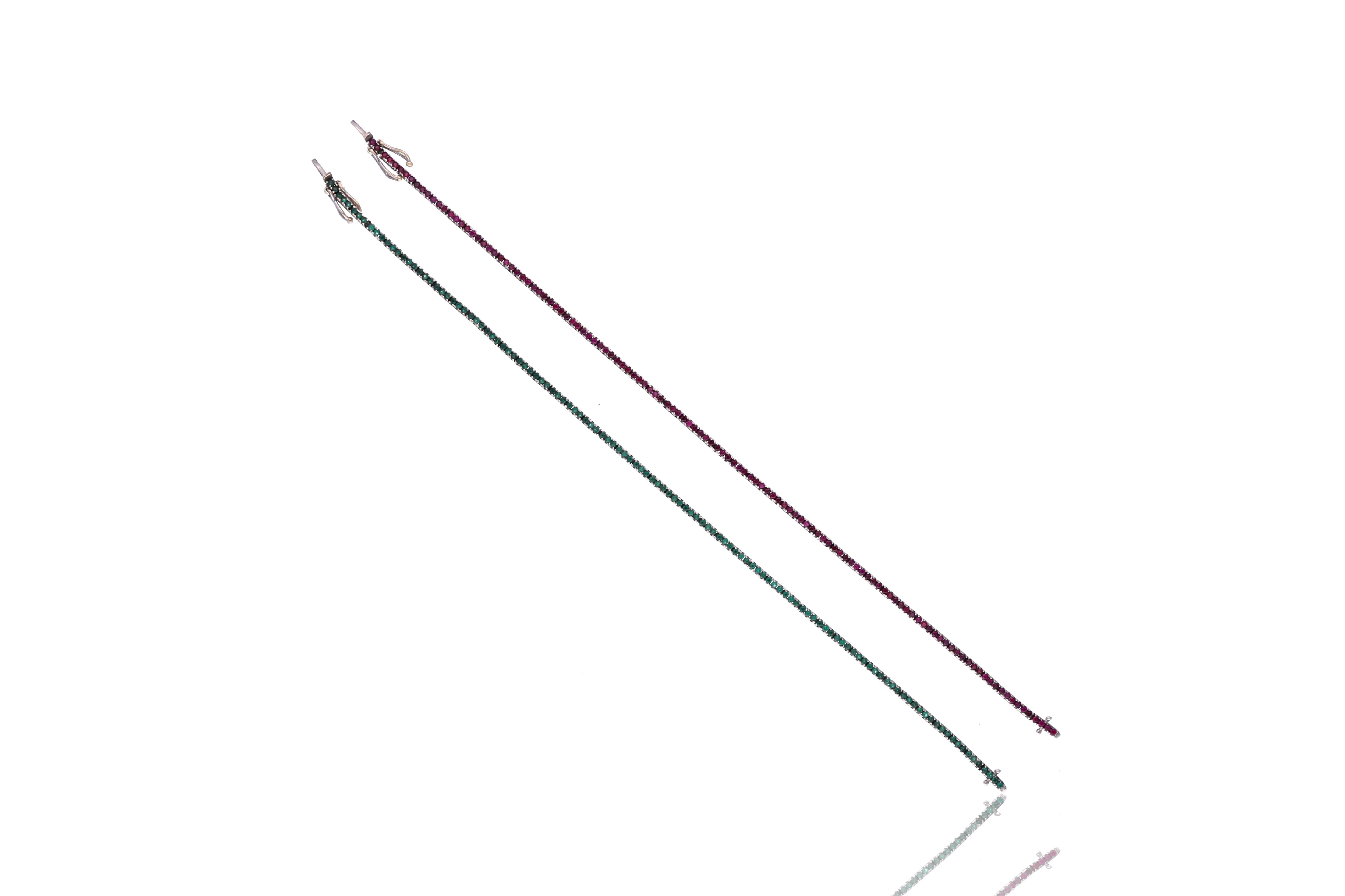 Due bracciali con pietre - Asta Preziosi