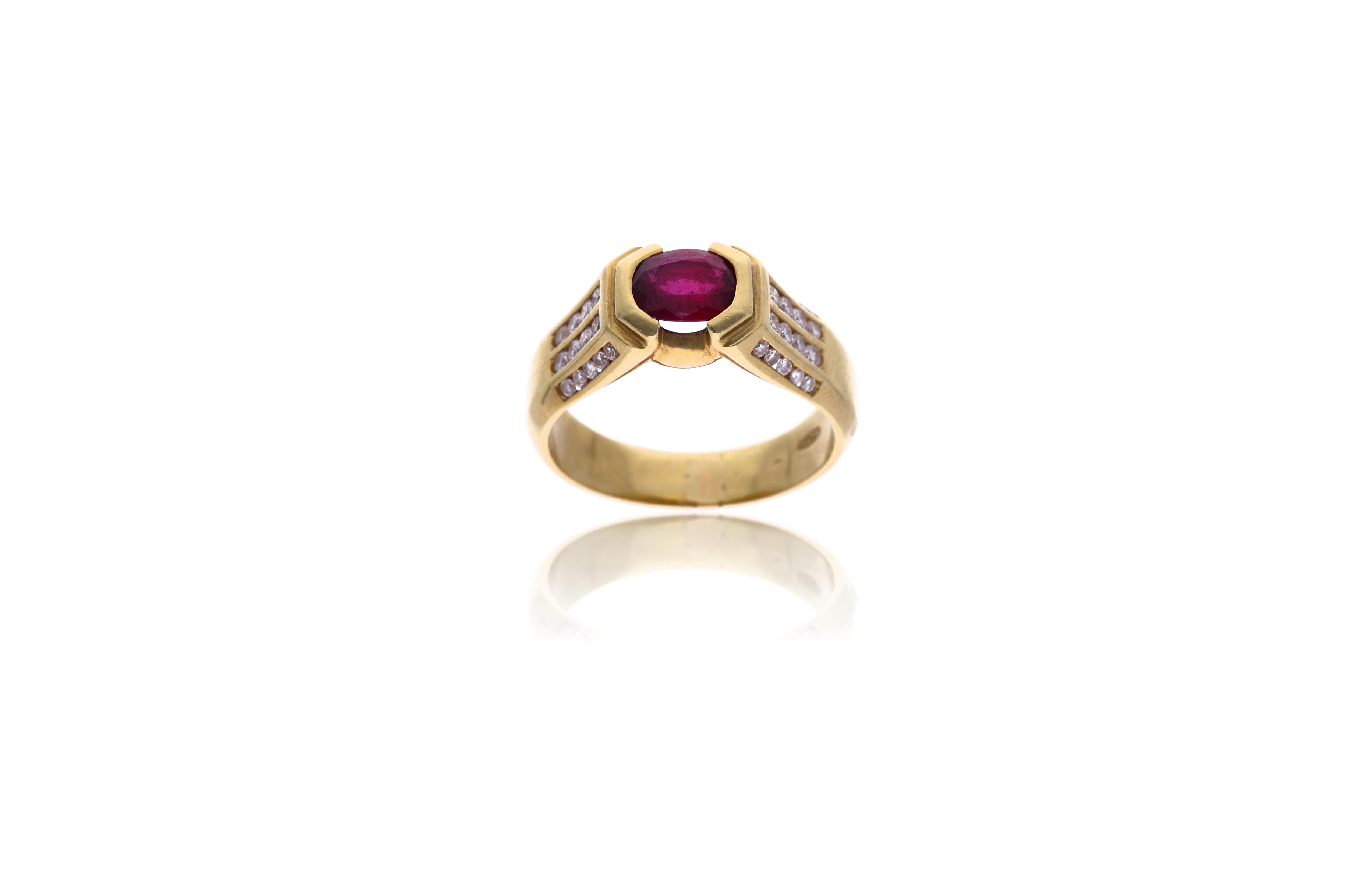 Anello con rubino e diamanti - Asta Preziosi