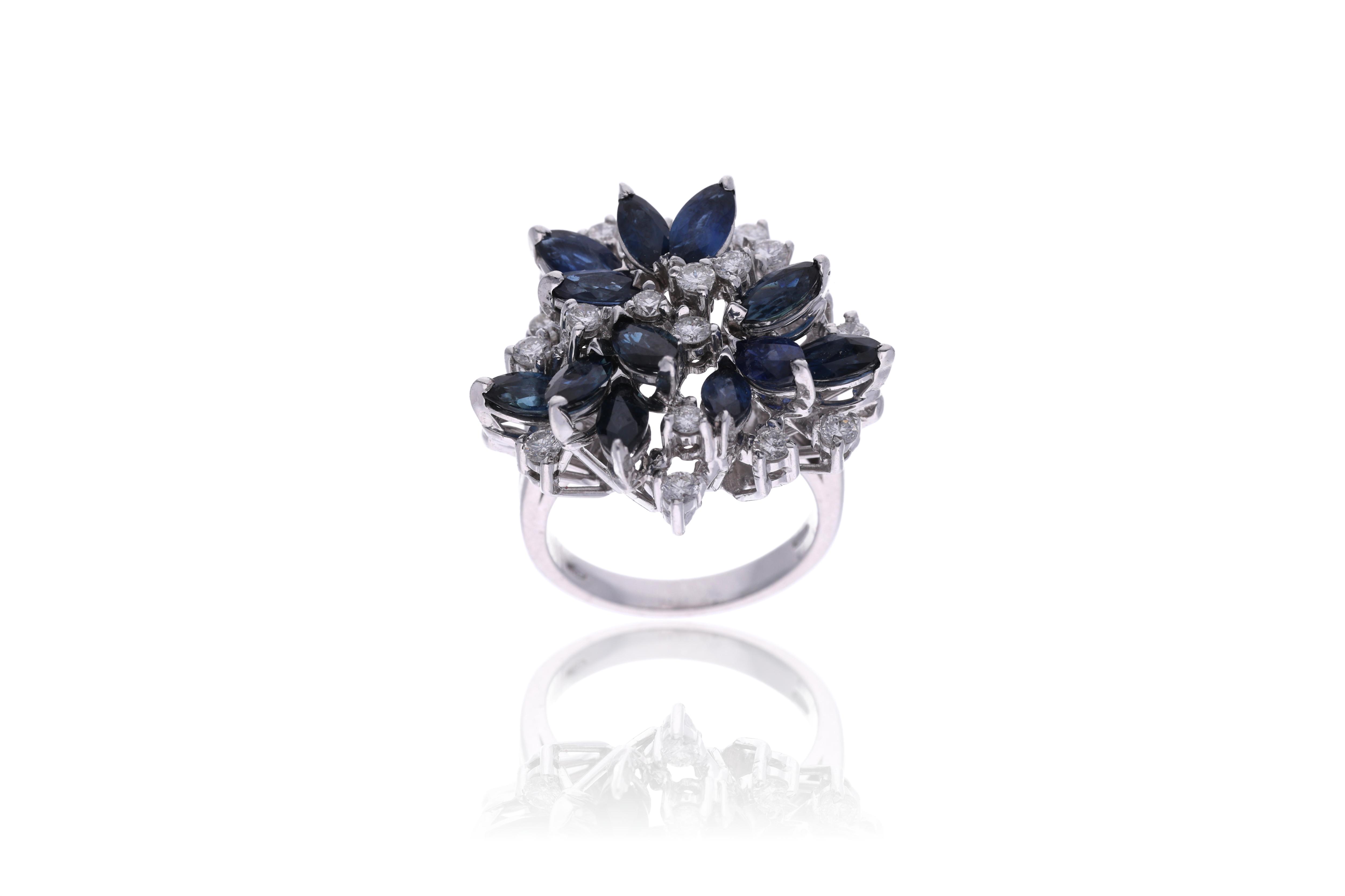 Anello con zaffiri e diamanti - Asta Preziosi