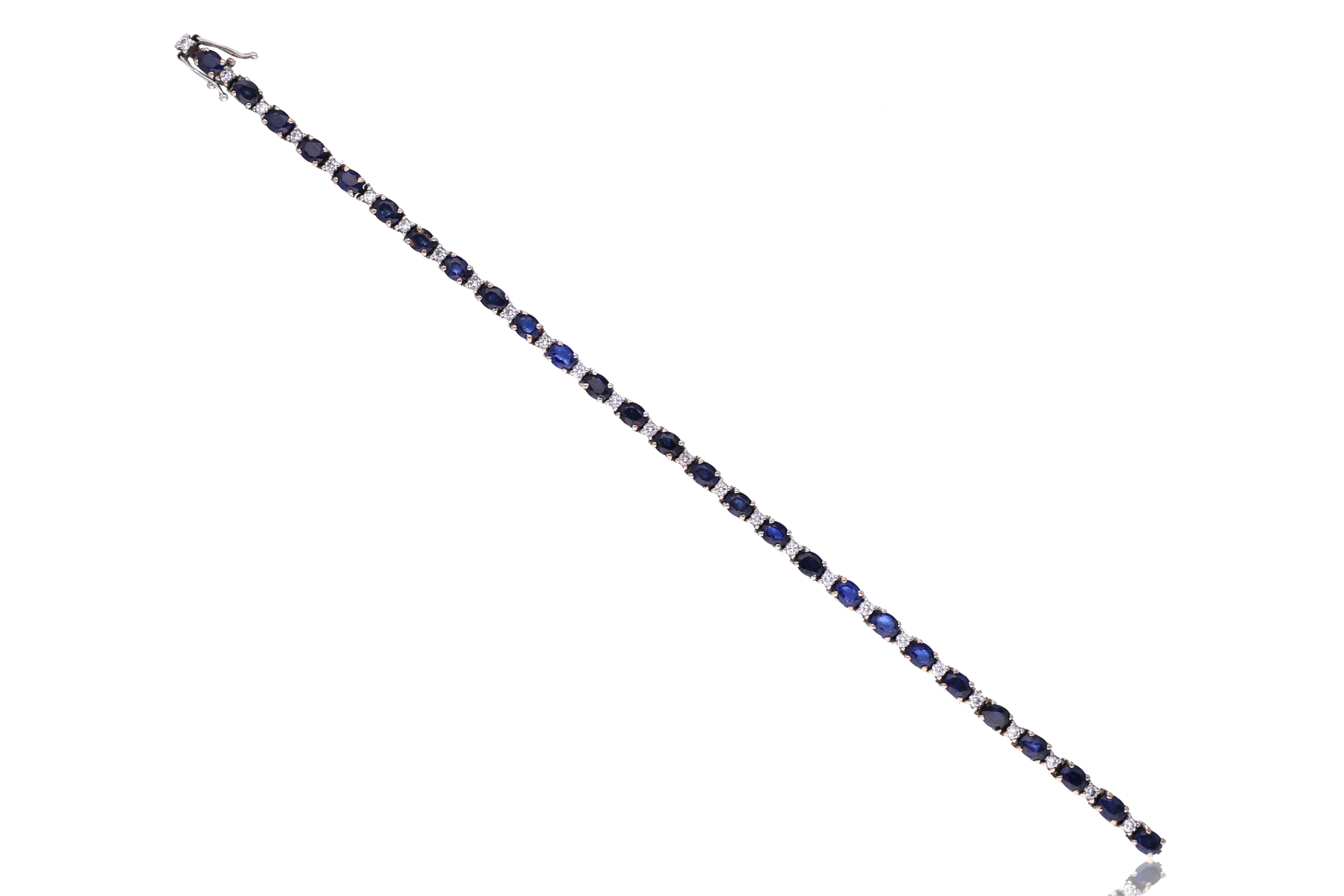 Bracciale con diamanti e zaffiri - Asta Preziosi