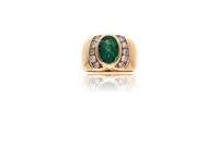 Anello com smeraldo e diamanti - Asta Preziosi Anello com smeraldo e diamanti - Asta Preziosi