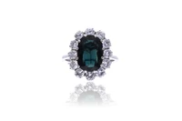 Anello con diamanti e pietra - Asta Preziosi Anello con diamanti e pietra - Asta Preziosi