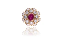 Anello con rubino e diamanti - Asta Preziosi