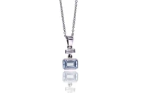 Collana, ciondolo con acquamarina e diamanti - Asta Preziosi Collana, ciondolo con acquamarina e diamanti - Asta Preziosi