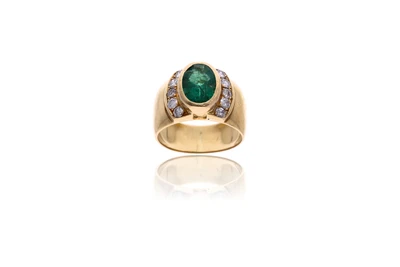 Anello com smeraldo e diamanti - Asta Preziosi Anello com smeraldo e diamanti - Asta Preziosi