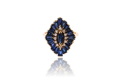 Anello con zaffiri e diamanti - Asta Preziosi Anello con zaffiri e diamanti - Asta Preziosi