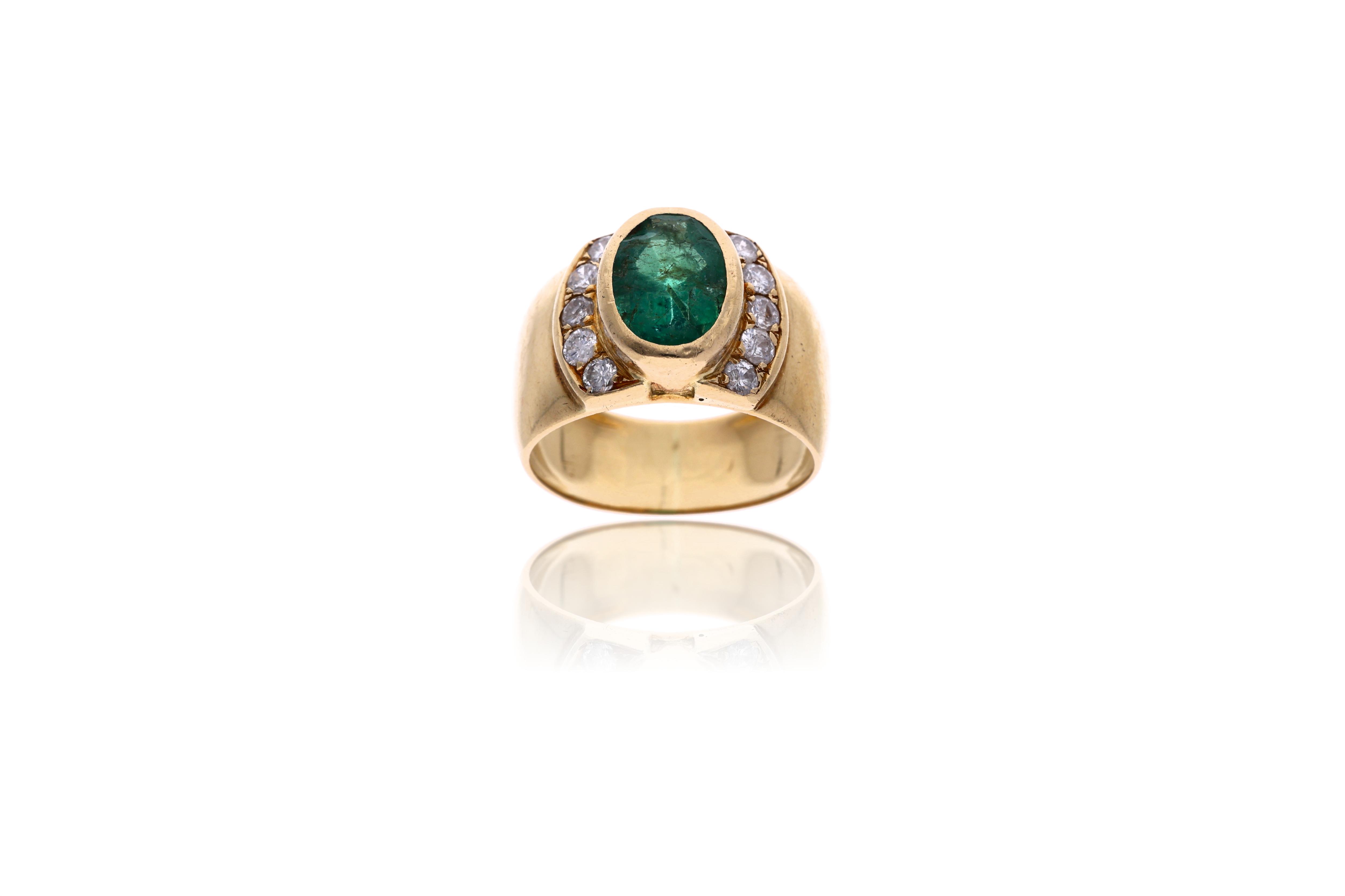 Anello com smeraldo e diamanti - Asta Preziosi