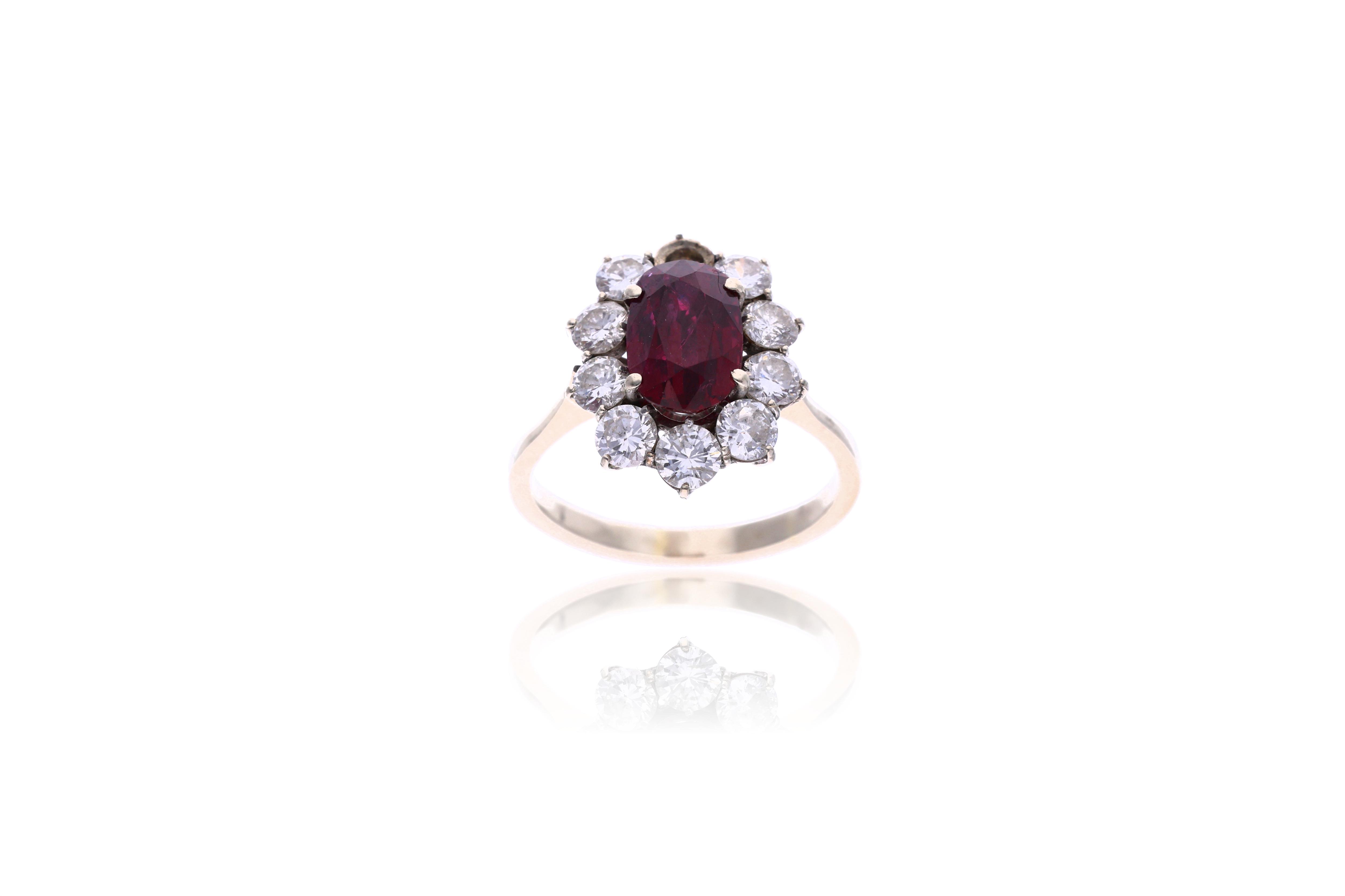Anello con rubino e diamanti - Asta Preziosi
