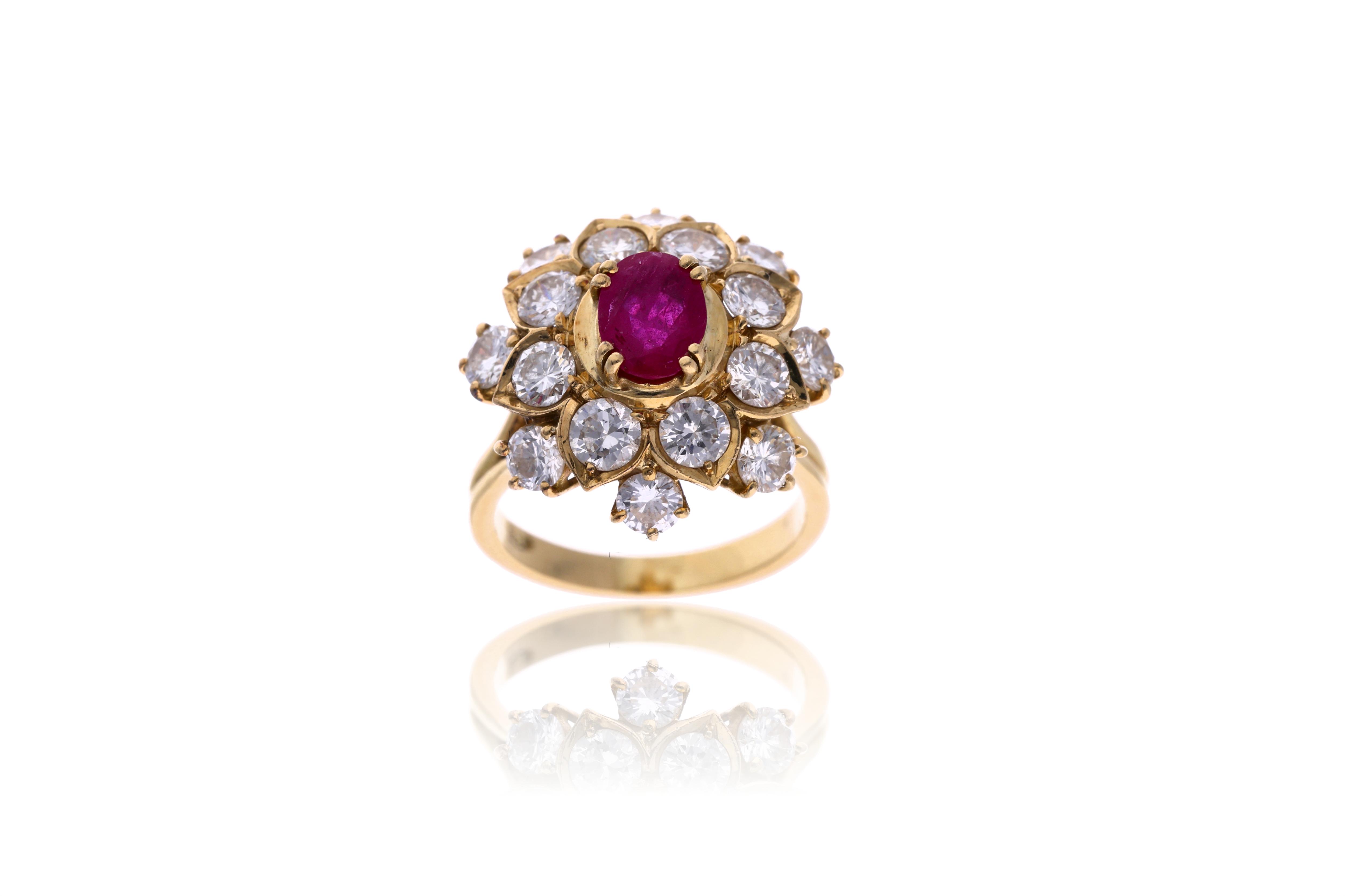Anello con rubino e diamanti - Asta Preziosi