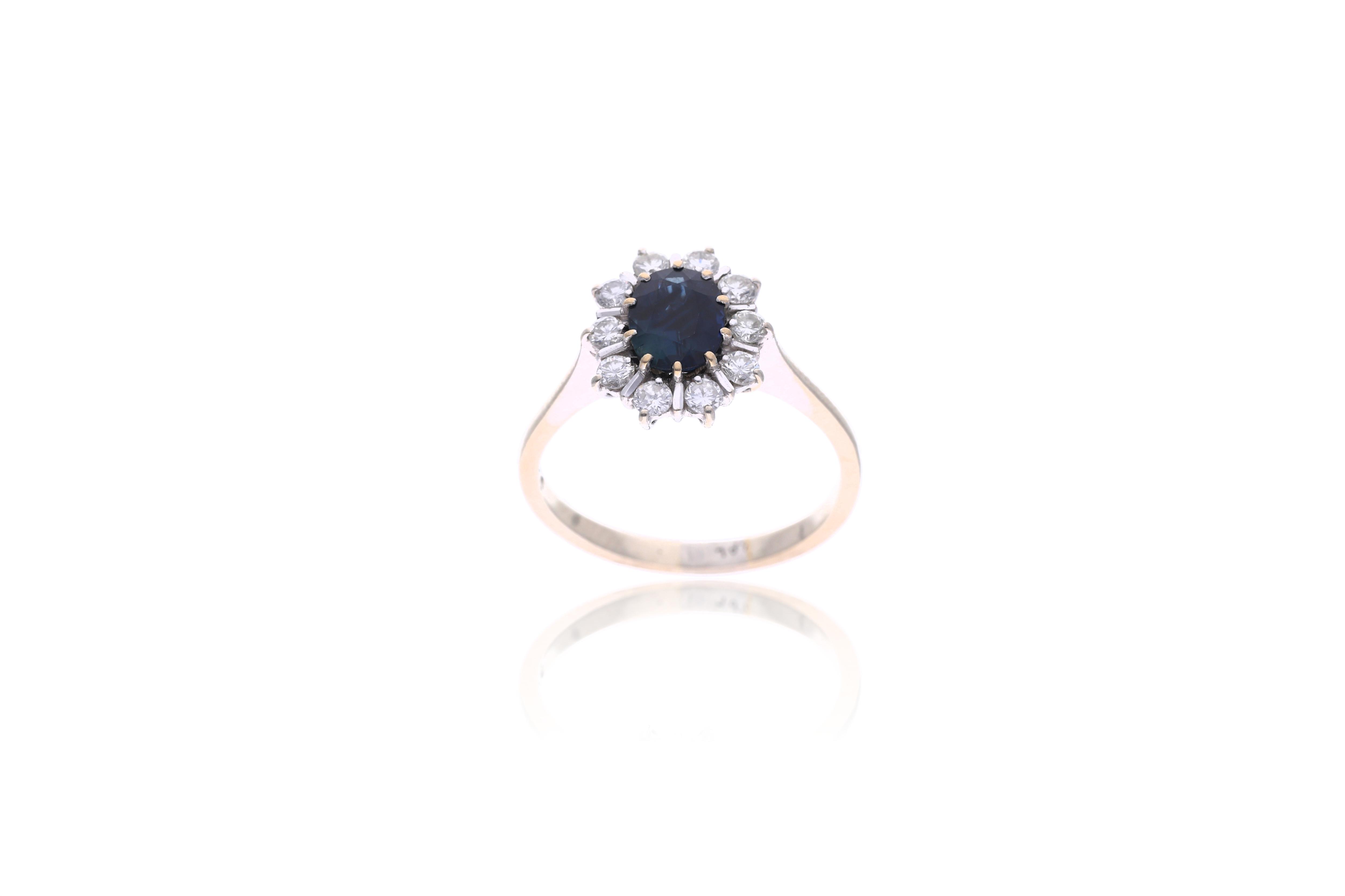 Anello con zaffiro e diamanti - Asta Preziosi