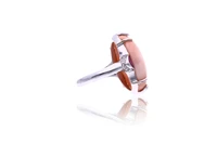 Anello con corallo, diamanti e pietre - Asta Preziosi Anello con corallo, diamanti e pietre - Asta Preziosi