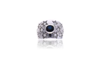 Anello con diamanti e zaffiro - Asta Preziosi Anello con diamanti e zaffiro - Asta Preziosi