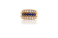 Anello con zaffiri e diamanti - Asta Preziosi Anello con zaffiri e diamanti - Asta Preziosi