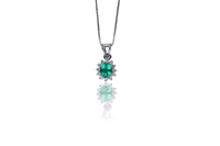 Collana e ciondolo con diamanti e pietra - Asta Preziosi Collana e ciondolo con diamanti e pietra - Asta Preziosi