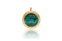 Spilla/Ciondolo con malachite - Asta Preziosi Spilla/Ciondolo con malachite - Asta Preziosi