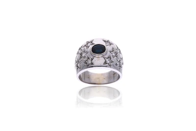 Anello con diamanti e zaffiro - Asta Preziosi Anello con diamanti e zaffiro - Asta Preziosi