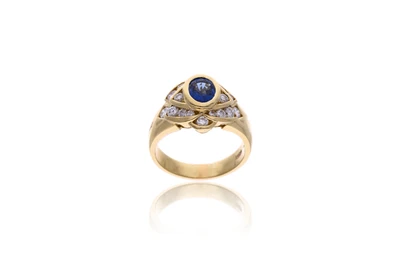 Anello con zaffiro e diamanti - Asta Preziosi Anello con zaffiro e diamanti - Asta Preziosi