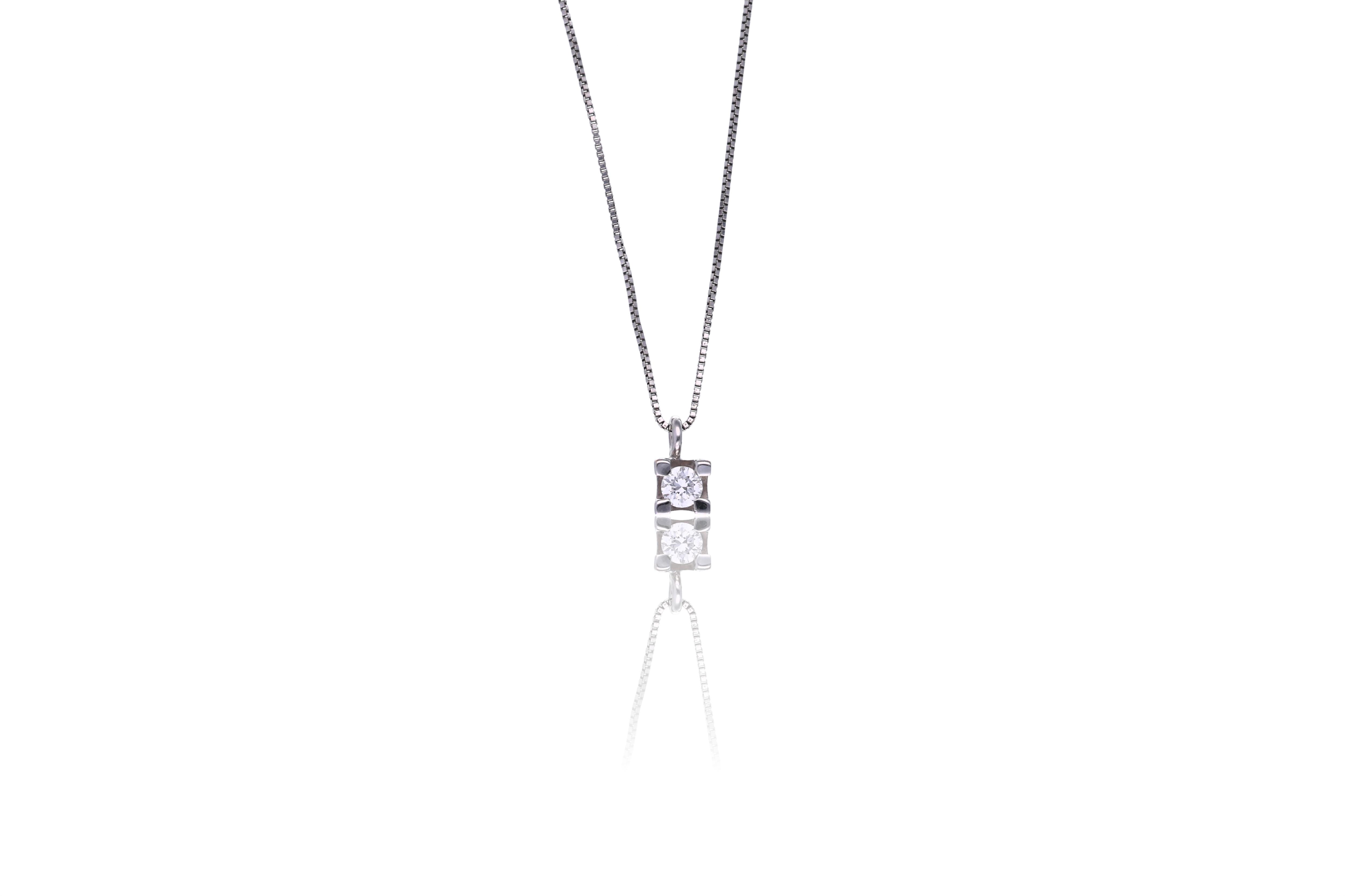 Collana con diamante - Asta Preziosi