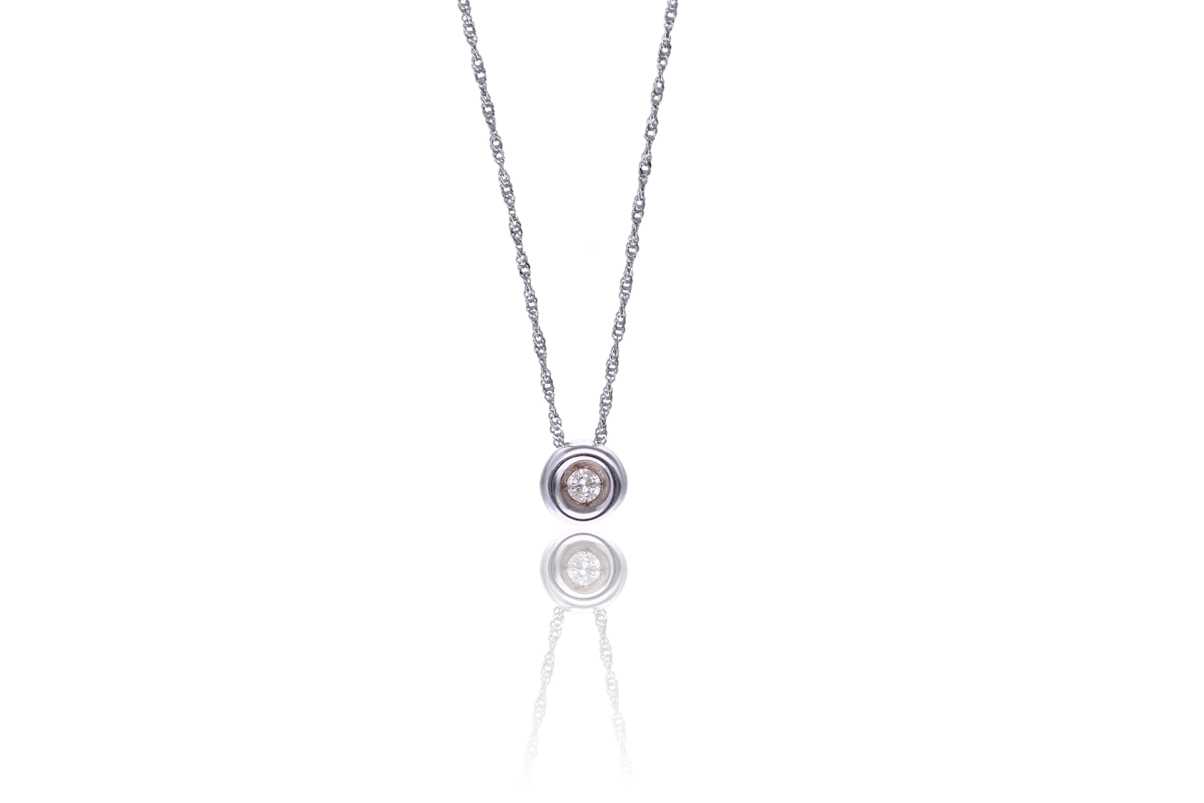 Collana punto luce con diamante - Asta Preziosi