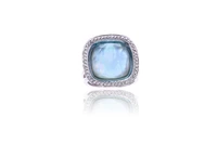Anello attribuito a Massimo Raiteri, con diamanti, madreperla e pietra - Asta Preziosi