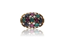 Anello con diamanti, rubini, zaffiri e smeraldi - Asta Preziosi Anello con diamanti, rubini, zaffiri e smeraldi - Asta Preziosi